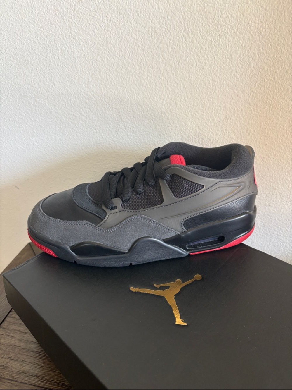 NIB [Jordan] Nike Air Jordan 4 RM Black/Red Youth/Men’s 6, 6.5 / Women’s 7.5, 8 - Picture 5 of 11